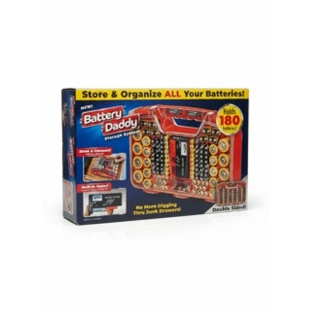 Battery Daddy Storage System Organizer Case with Tester Holds 180 Batteries NEW